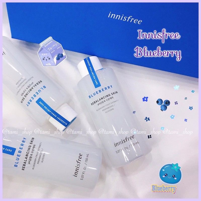 NƯỚC HOA HỒNG CÂN BẰNG DA INNISFREE BLUEBERRY REBALANCING SKIN