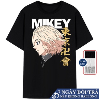 Áo Thun Tay Lỡ Anime Tokyo Revengers Mikey Manjiro Sano Cá Tính, Áo Phông Tokyo Revengers Nam Nữ Đủ Màu Đen, Xám , Trắng