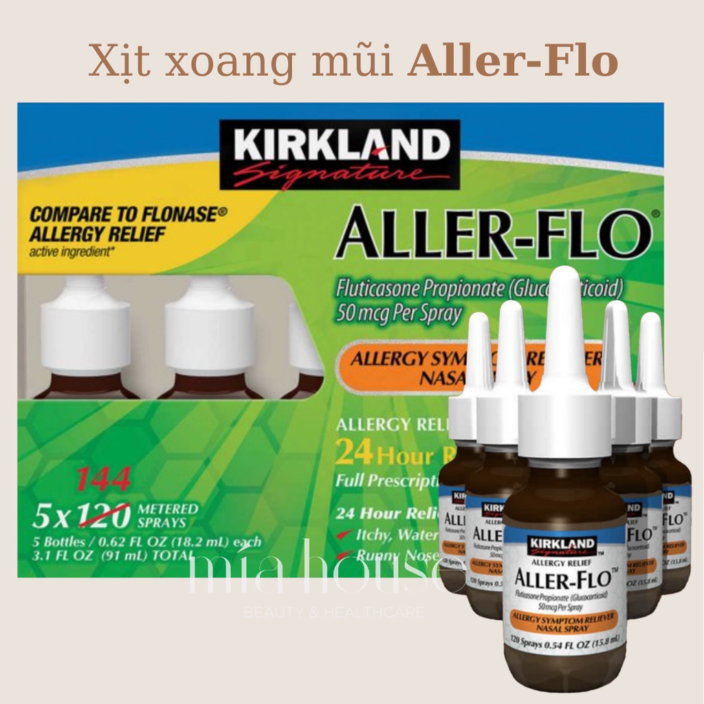 Xịt xoang/Xịt mũi chống dị ứng Kirkland Aller Flo Mỹ