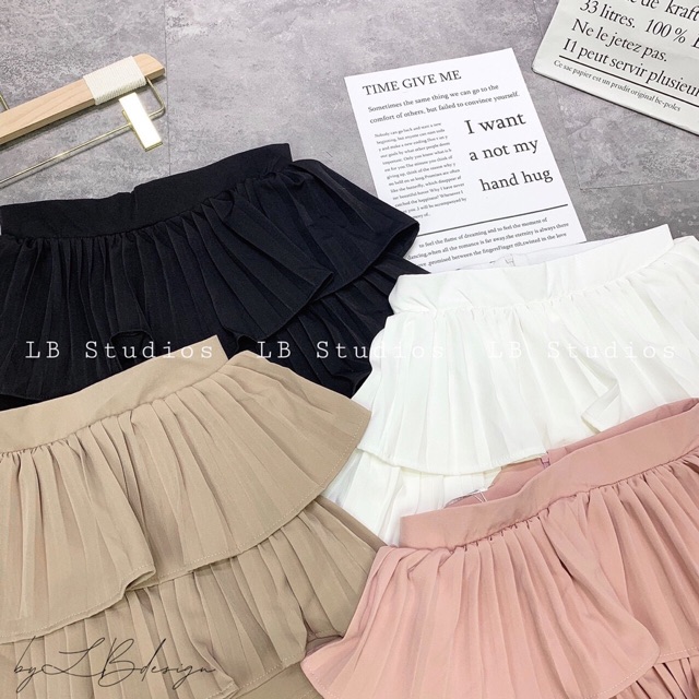 Chân váy 2 tầng xếp ly xoè đẹp CV9963 - NhiNhiShop