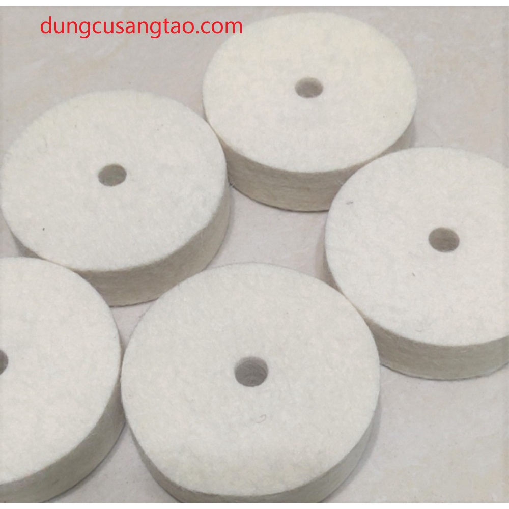 Đầu len cứng chà bóng / đĩa mài bóng bằng len D75mm