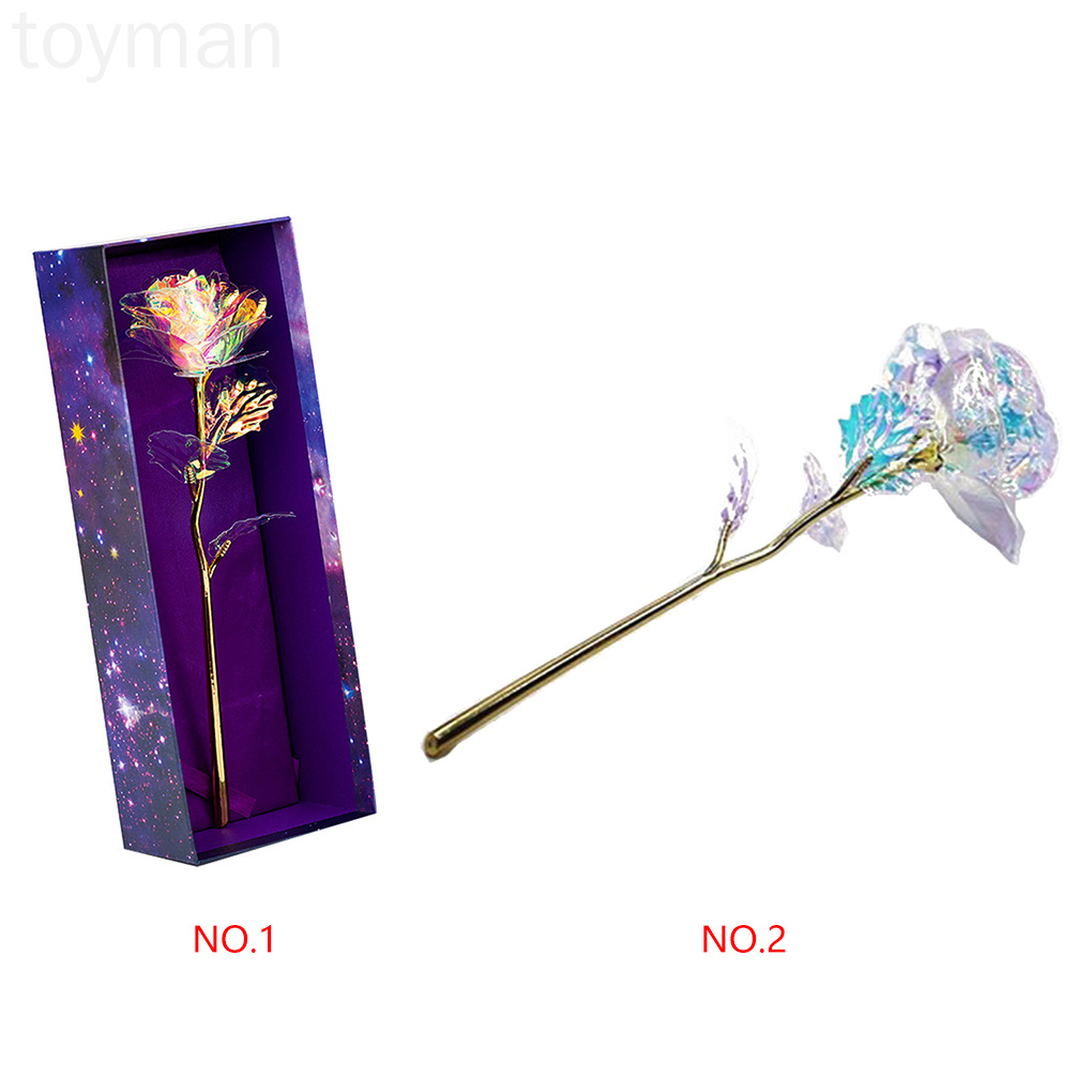 Hoa hồng mạ vàng 24K đính đá lấp lánh