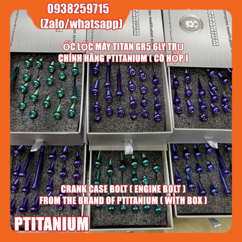 Ốc titan gr5 lốc máy trụ cho wave dream winner x sonic satria raider exciter