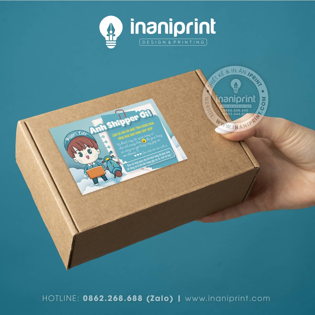 TEM NHÃN DÁN CẢM ƠN SHIPPER - Decal thanks shipper, tem dán cám ơn shipper, nhãn dán cám ơn shipper