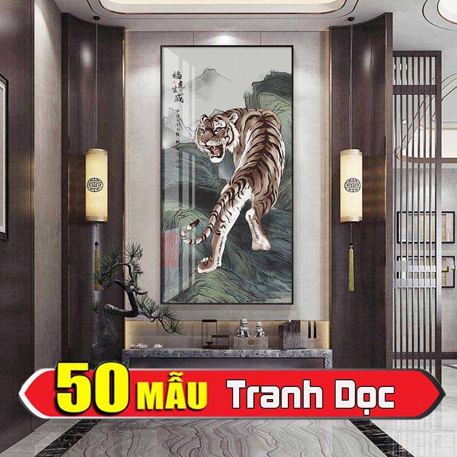 Tranh treo tường TRÁNG GƯƠNG IN UV 3D MIKA CAO CẤP Bóng Bền Đẹp (60x105cm)
