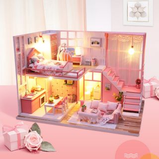 Kèm Mica và Keo dán - Mô hình nhà gỗ búp bê Dollhouse DIY - M022A Shallow Powder Time