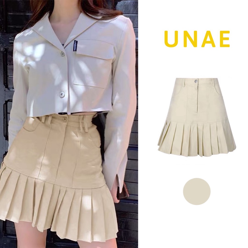Chân váy xếp ly mỏng, váy nữ váy ngắn một đường túi hông ngọt ngào như hot girl ( ORDER)