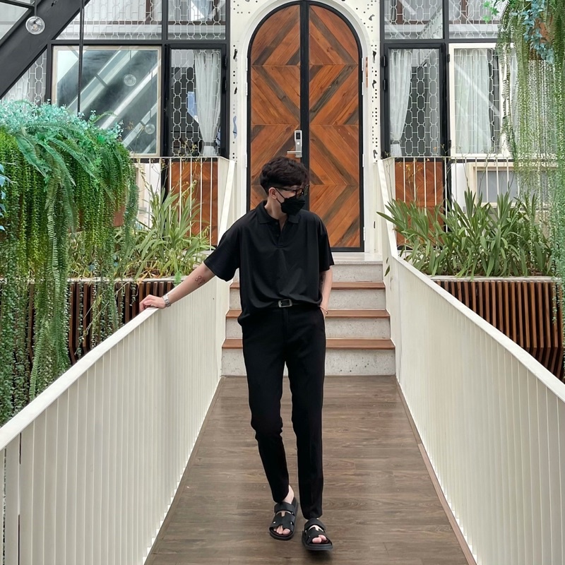 Áo thun cổ polo form basic