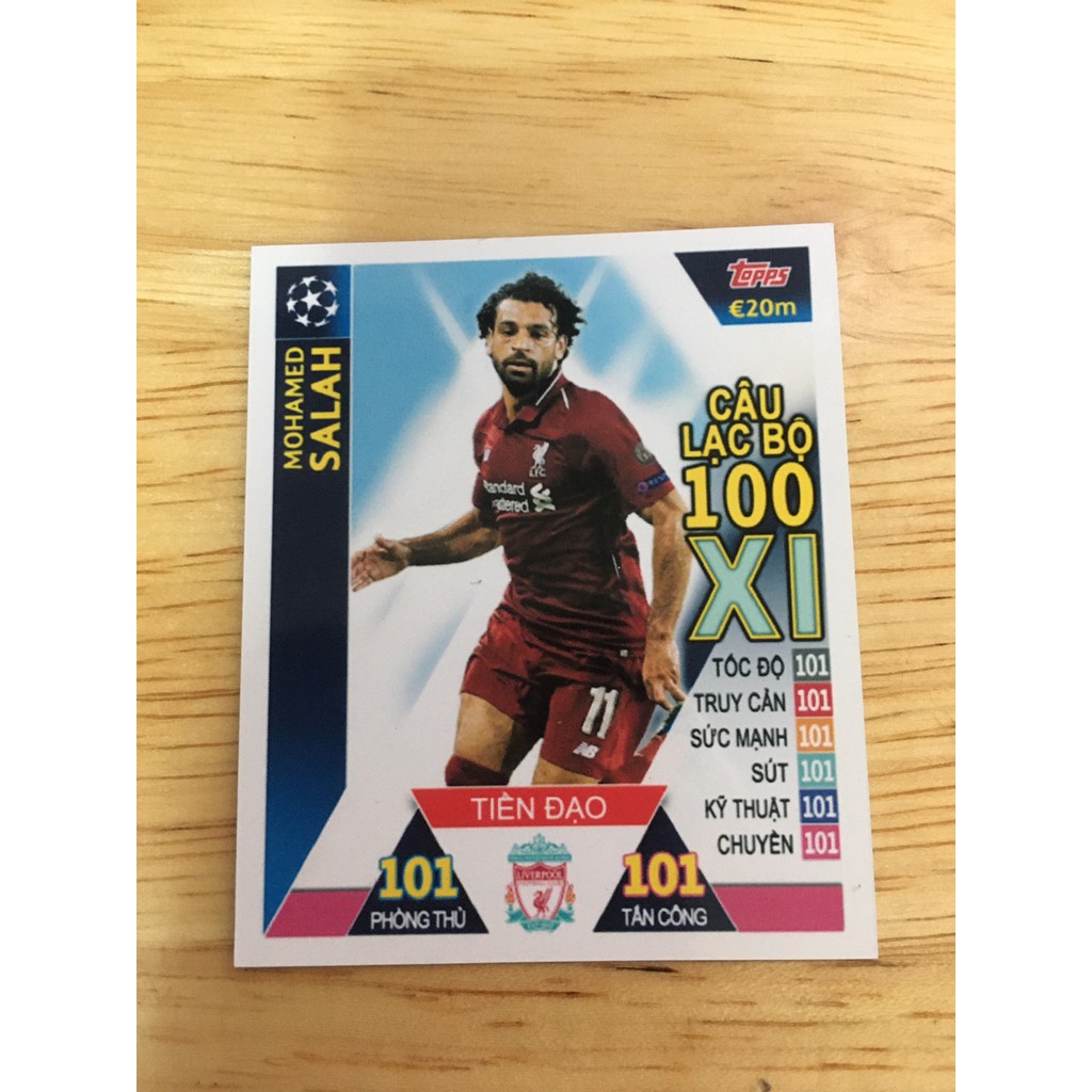 Set 16 Thẻ In Match Attax 2018-19 Poca Câu Lạc Bộ 100