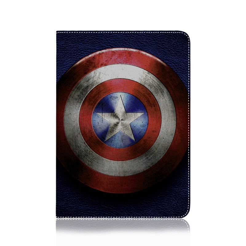 Bao da cao cấp in hình/logo các siêu anh hùng cho iPad Air 1 2
