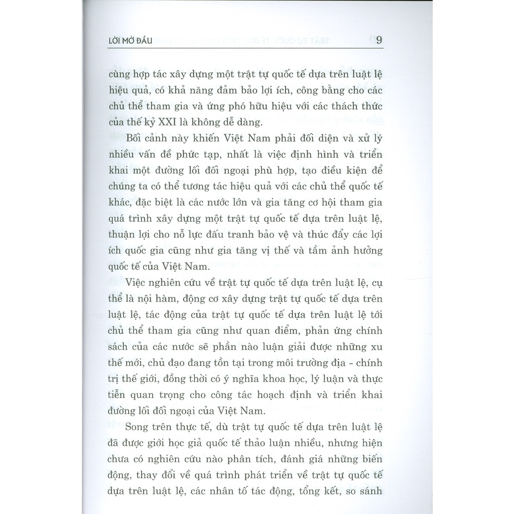 Sách - Trật Tự Quốc Tế Dựa Trên Luật Lệ - Lý Luận, Thực Tiễn Và Hàm Ý Chính Sách Đối Với Việt Nam