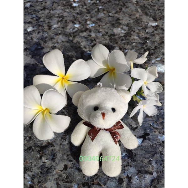 Gấu bông teddy mini 12 cm, gắn móc khoá cực dễ thương, làm quà tặng.