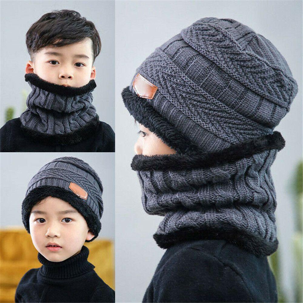 Mũ beanie Kèm Khăn Choàng Mềm Giữ Ấm MIHAN1 Cho Bé