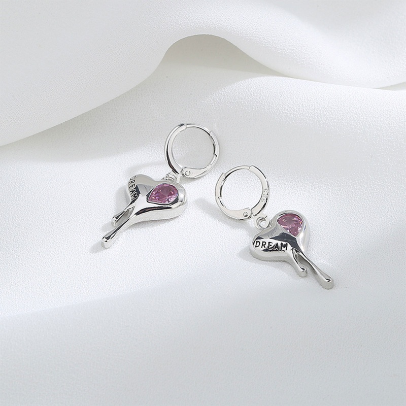 Khuyên Tai Hình Trái Tim Bằng Đá Lava Thời Trang Cho Nữ