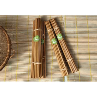 Đũa tre - Vót thủ công - Gác bếp hong khói - Không sơn phủ ( Bó 10 đôi)