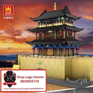 Wange 6222 Bộ đồ chơi lắp ráp Kiến Trúc Cổng thành cổ Trung Hoa 1511 chi tiết