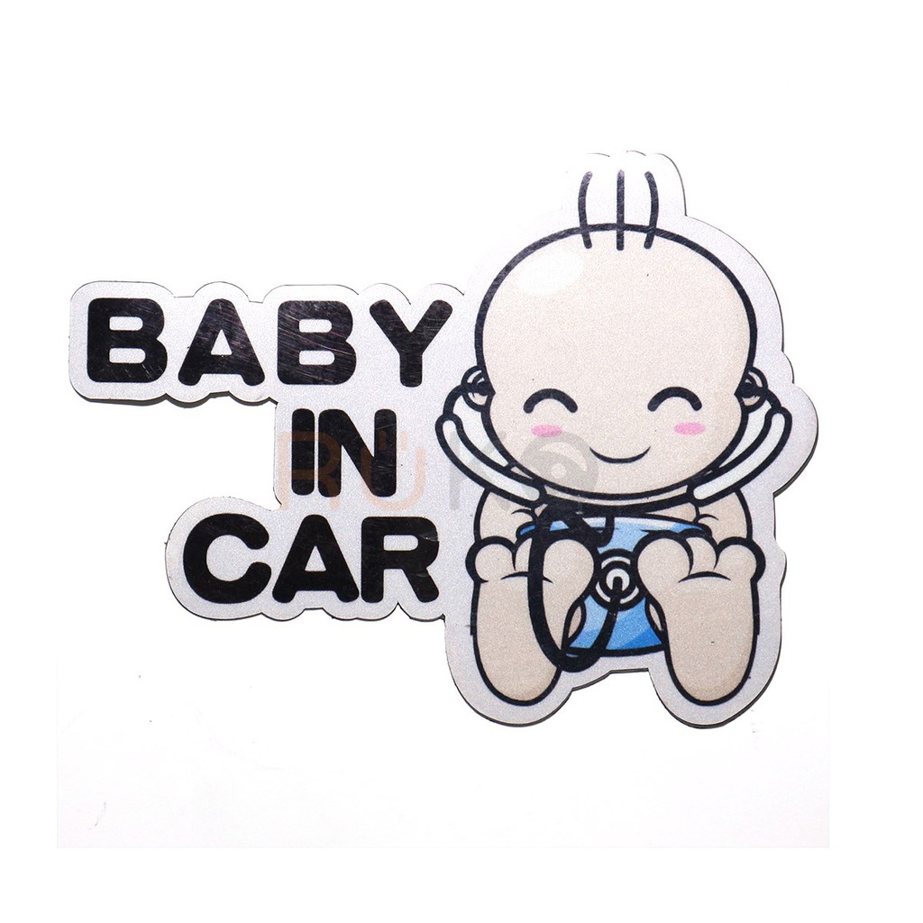 Sticker hình em bé vui nhộn BaBy In Car