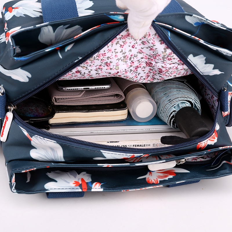 Túi Xách Đeo Vai Khổ Lớn Bằng Nylon In Họa Tiết Thời Trang Cho Nữ