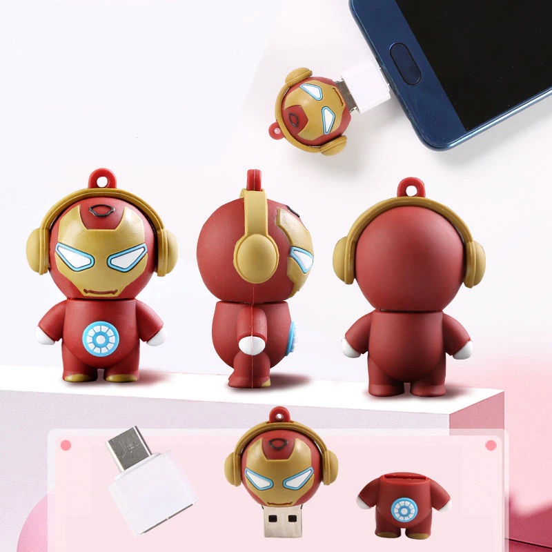 Usb Dung Lượng 1TB Hình Siêu Anh Hùng 2 Trong 1