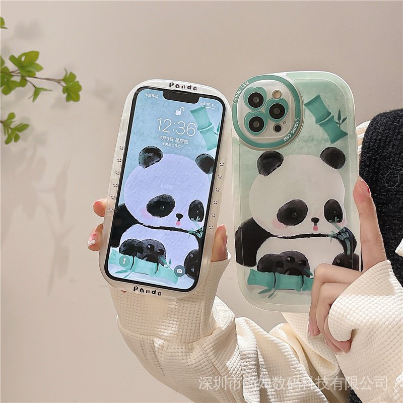 Ốp Điện Thoại Silicone In Hình Gấu Trúc Cho Iphone 12/11Pro/Max Apple X/XS/XR/SE/13 7P 8plus