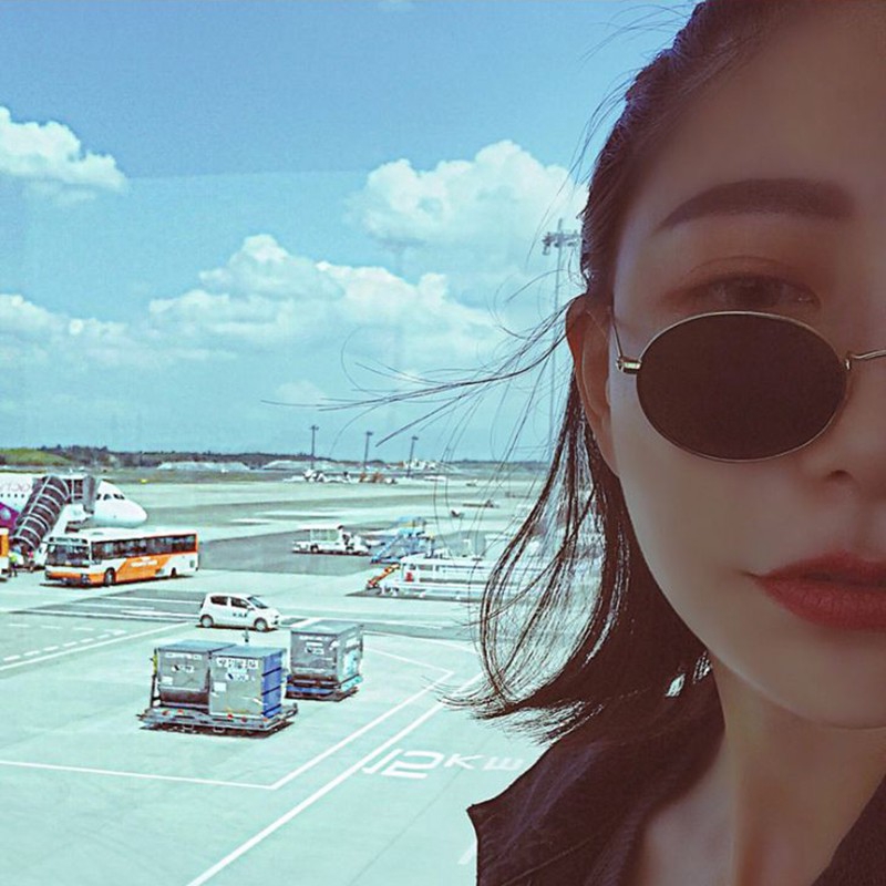 Kính mát gọng kim loại phong cách Hàn Quốc thời trang