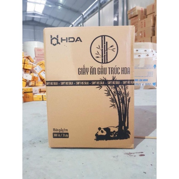 [FREESHIP] GIẤY ĂN GẤU TRÚC HDA CAO CẤP SIÊU DAI LOẠI MỚI (THÙNG 30 GÓI).