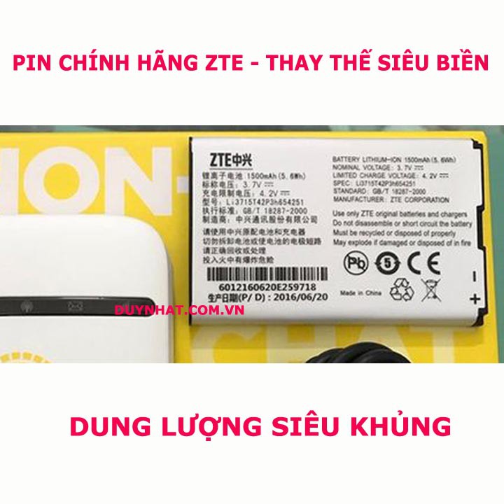 Pin Cục Phát Sóng Wifi Di Động ZTE MF60