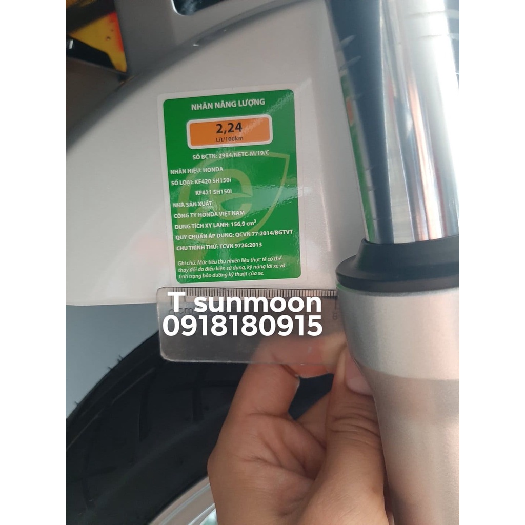 Tem thông số tem nhãn năng lượng xanh tem xanh xe máy honda sh ab wave anpha winner x lead vision sh mode