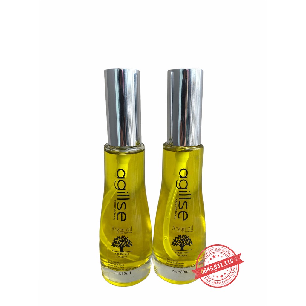 Tinh dầu dưỡng tóc Agillse (Argan oil) 80ml Phục hồi tóc hư tổn, kích thích mọc tóc ⚜️Hàng Chính Hãng⚜️ CT78