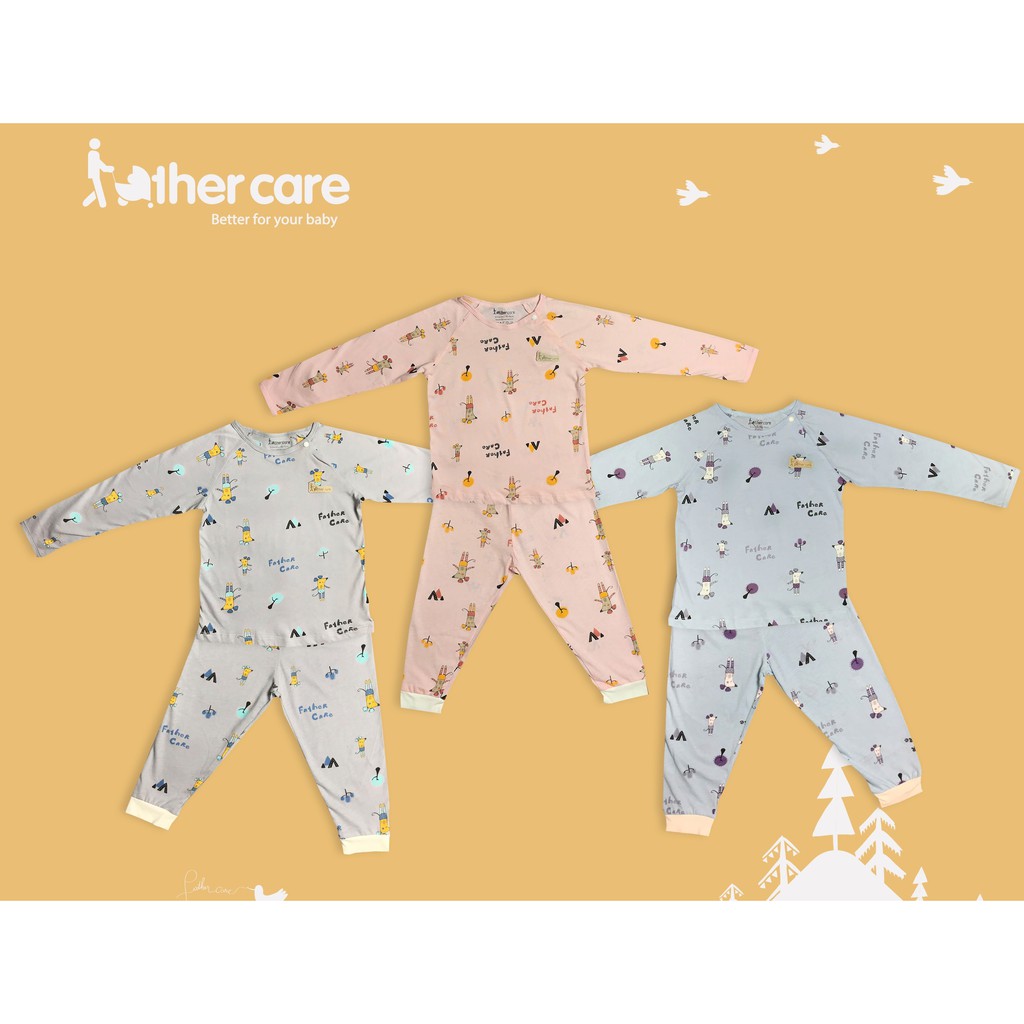 Bộ Quần Áo FatherCare trẻ em Raglan bo DT - Họa Tiết Chuột Ballet FC676