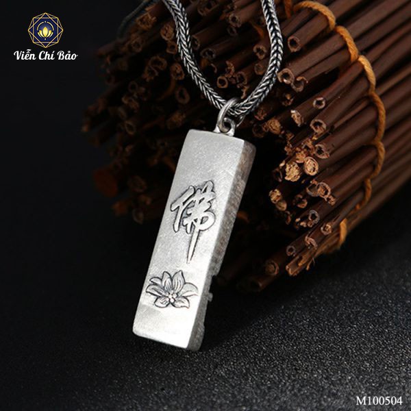 Mặt dây chuyền bạc nam Cõi Phật chất liệu bạc Thái S925 Phật Tổ Như Lai thương hiệu Viễn Chí Bảo M100504