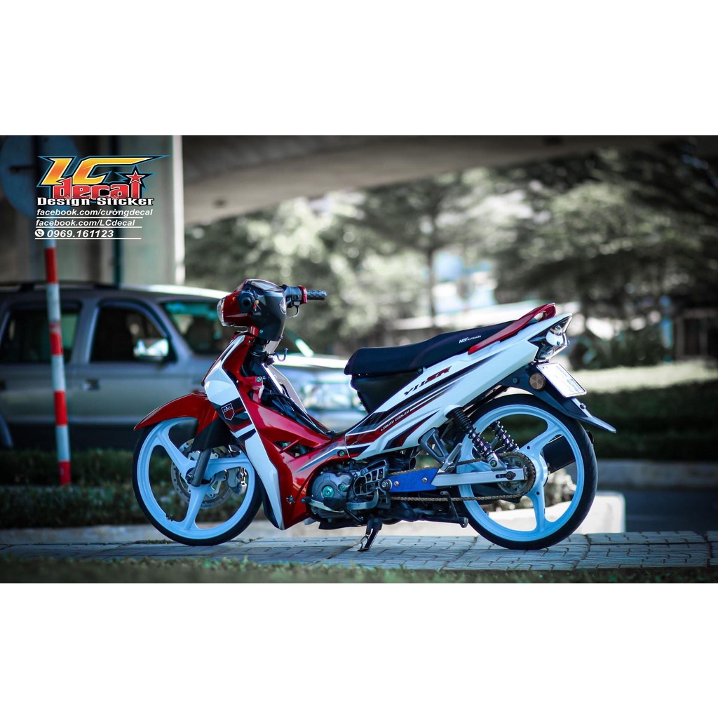 [Siêu Sale] [Giá hủy diệt] Tem Decal Rời mẫu Y11ZR 2022 cho Sirius xăng cơ đỏ trắng - không bay màu - dán chuẩn
