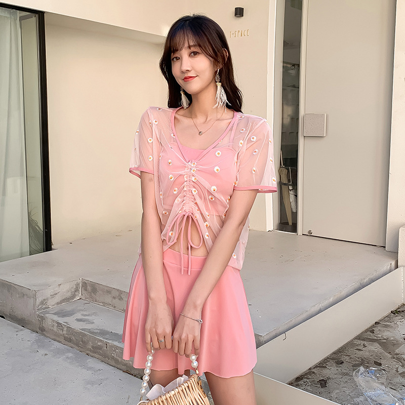 2021 new three-piece swimsuit blouse sunscreen cover meat slimming beach vacation ladies swimwear hot spring swimwear | BigBuy360 - bigbuy360.vn
