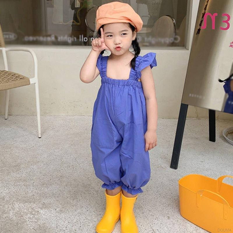 Áo liền quần phối ren kiểu dáng xinh xắn phong cách Hàn Quốc cho bé gái