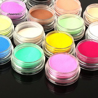 [Hàng mới về] Lọ bột acrylic 12 màu dùng trang trí móng tay nghệ thuật