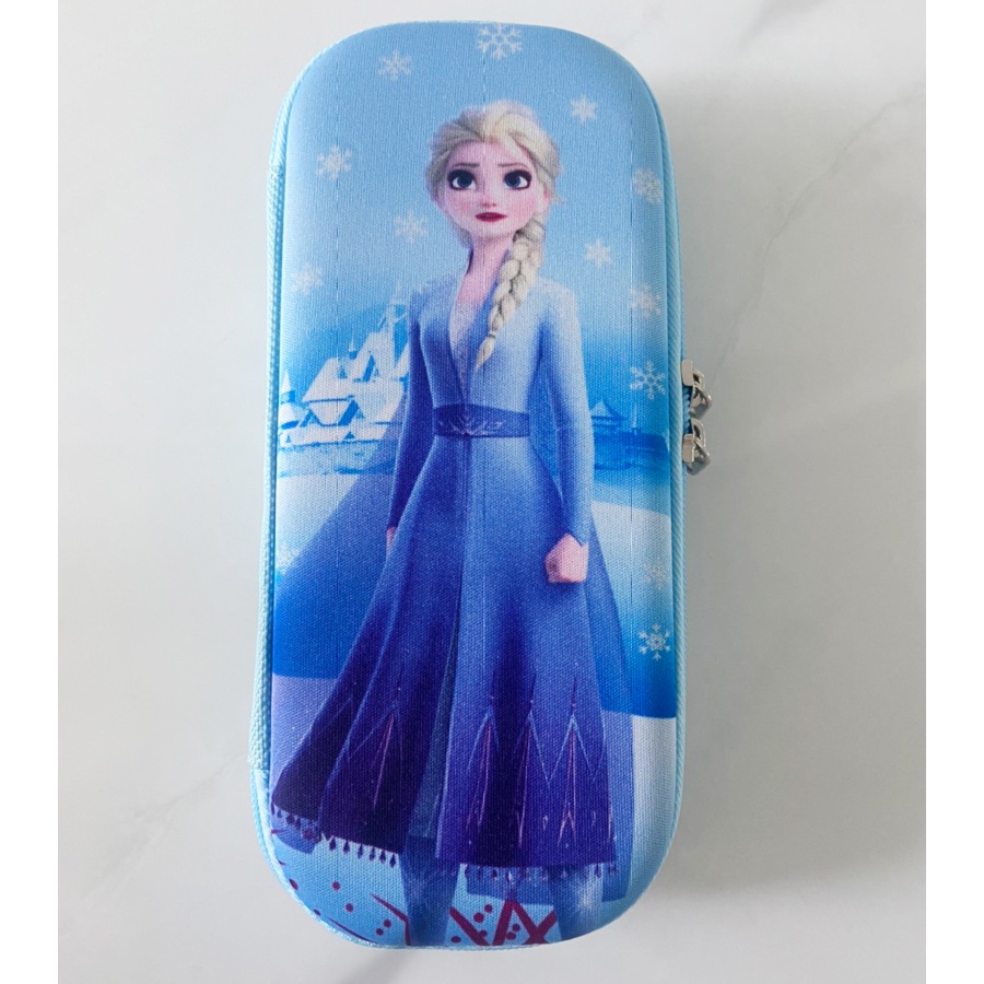Hộp bút, túi bút, bóp viết học sinh Disney Elsa - Xanh