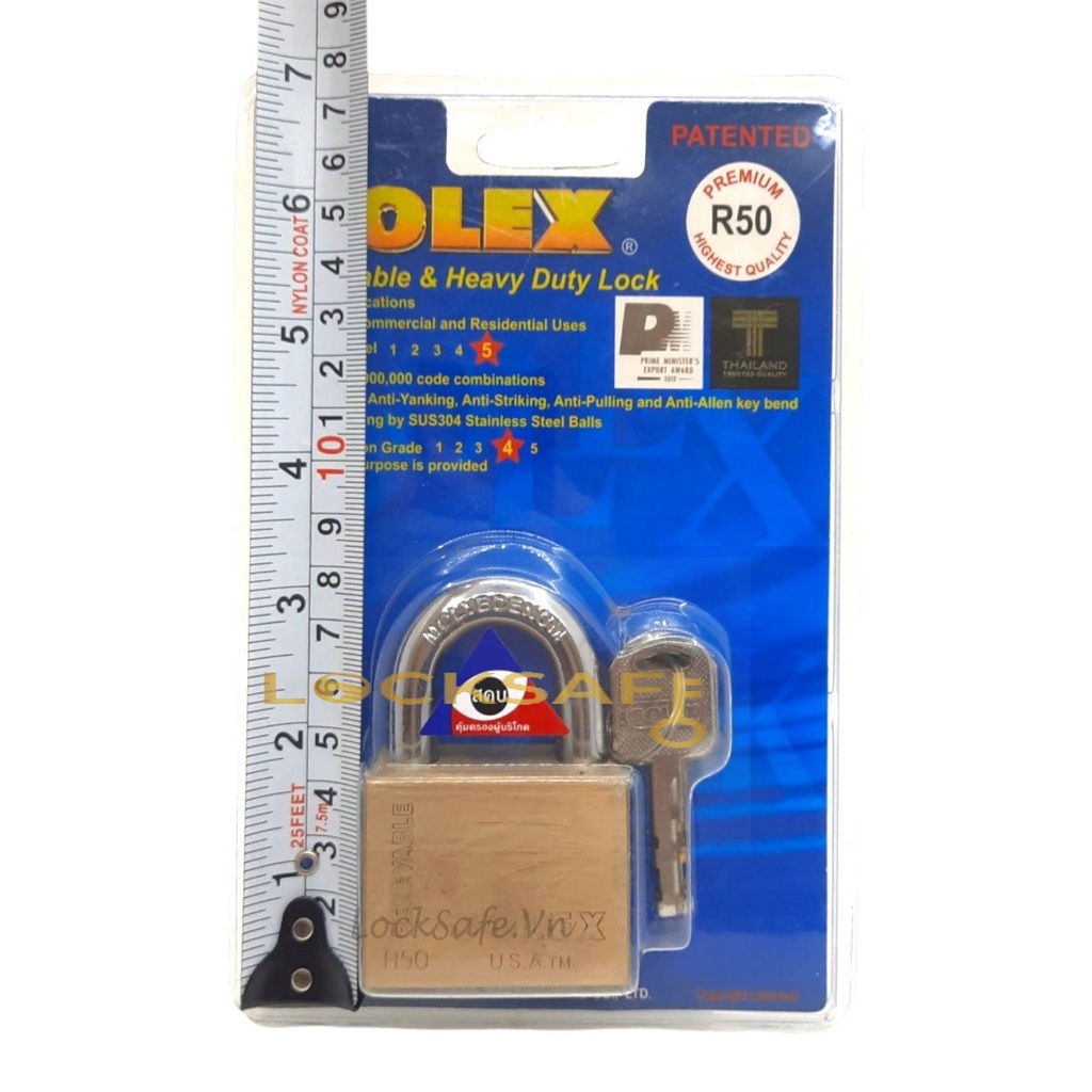 Ổ Khóa Chống Cắt SOLEX PREMIUM Thái Lan Chính Hãng R50-R60-R70