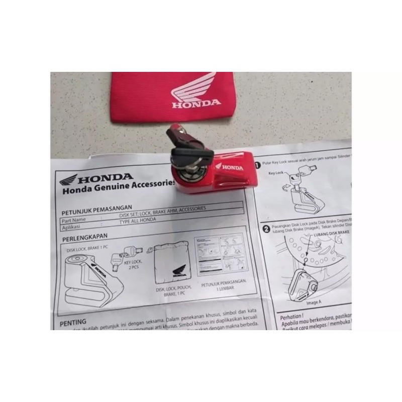 Ổ Khoá Thắng Đĩa Xe Máy Hàng Honda Nhập Khẩu Indonesia