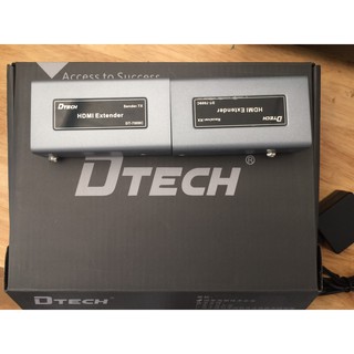 Bộ nối dài HDMI 50/60M qua cáp mạng lan Dtech DT-7009C - Hàng Chính Hãng.
