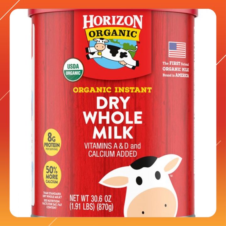 Sữa Horizon Organic Dry Whole Milk - Sữa Tươi Dạng Bột Hữu Cơ Organic Horizon 870gr