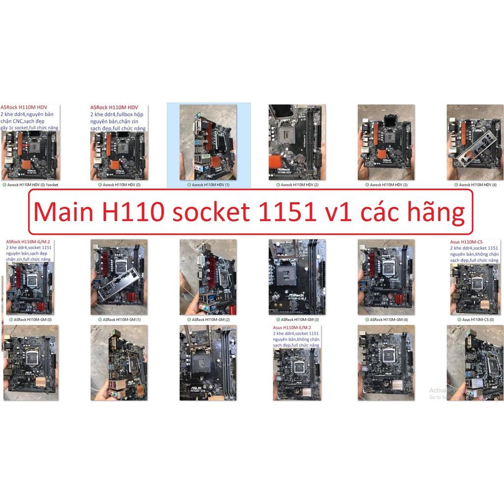 bộ sản phẩm- bo mạch chủ máy tính asus giga msi Asrock biostar BTC H110 socket 1151 v1 mainboard Main PC all, e5300