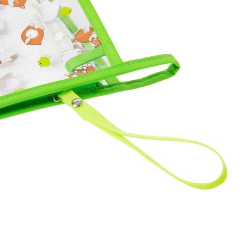 Túi ARTBOX Hàn Quốc PVC Trong Suốt Họa Tiết Shiba Và Táo Xanh