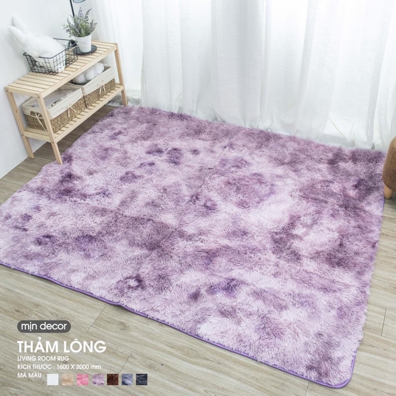 Thảm lông trải sàn nhiều màu giá rẻ 2m x 1m6