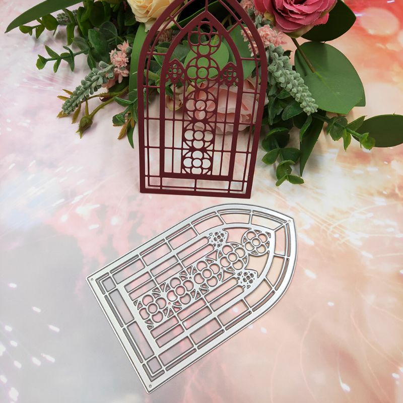 QQ Khuôn Cắt Giấy Kim Loại DIY Hình Cửa Sổ Độc Đáo