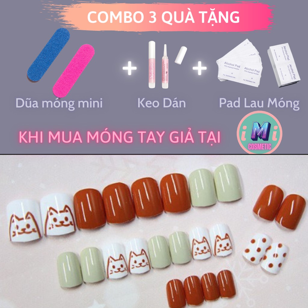 [Móng tay giả siêu rẻ] và đẹp, Set 24 móng tay giả đẹp (Mẫu Mới)