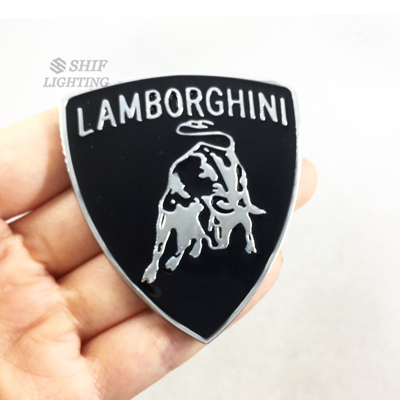 1 x Hình Dán Logo Con Bò Bằng Kim Loại Trang Trí Xe Hơi Lamborghini