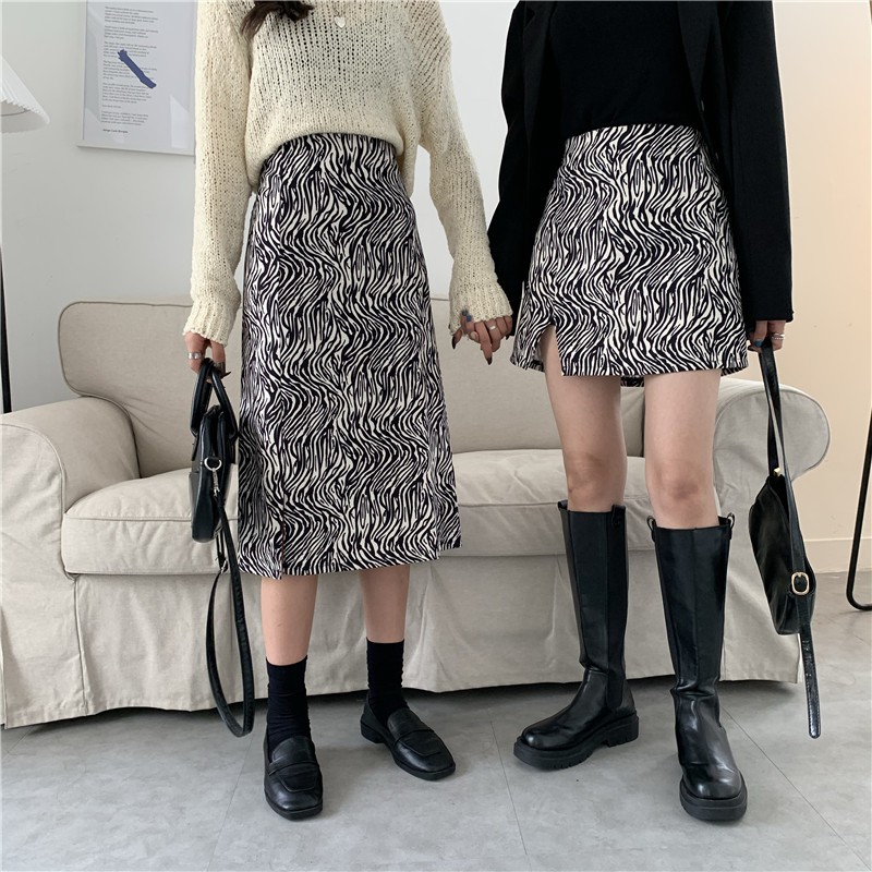 Chân Váy Ngắn/Dài Lưng Cao Thiết Kế Xẻ Tà Phong Cách Cổ Điển | BigBuy360 - bigbuy360.vn