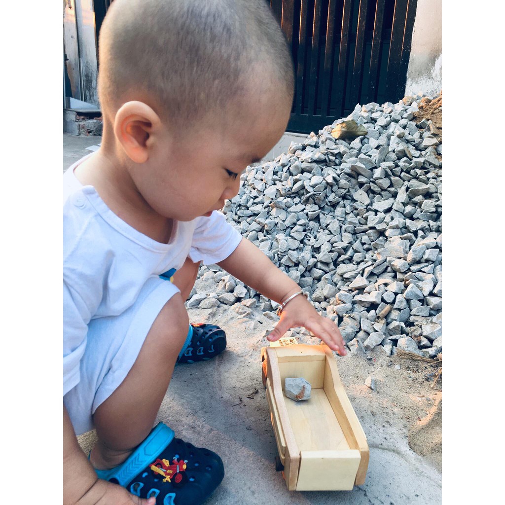 Xe Ben Tải Đồ Chơi Gỗ Trẻ Em Chàng Trai Gỗ