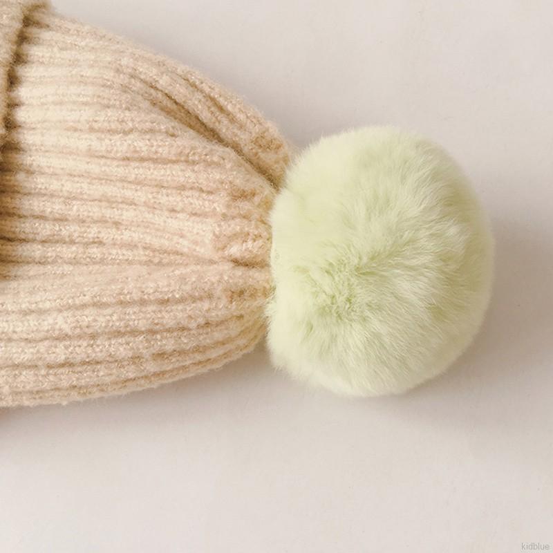 Mũ len có quả cầu lông dành cho bé
