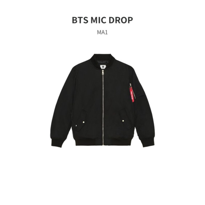 BTS OFFICIAL, ÁO POP UP STORE, MIC DROP BOMBBER JACKET (werverse shop)